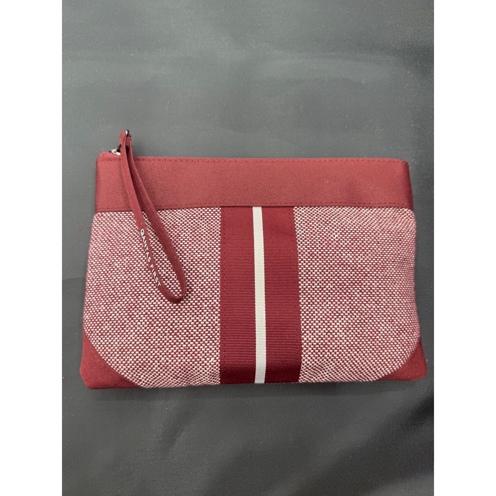 MARTIN GRANT QANTAS First Class Amenity Kit Pouch Unisex Burgundy Red Stripe OS - Picture 2 of 6